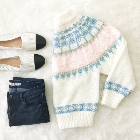 Le Moda Sweaters - Vintage Sweater Mock Neck Le Moda Small Nordic